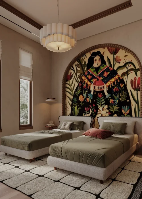 Twin Eclectic Double Bedroom-116