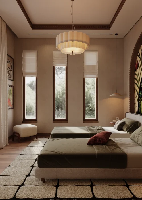Twin Eclectic Double Bedroom-120